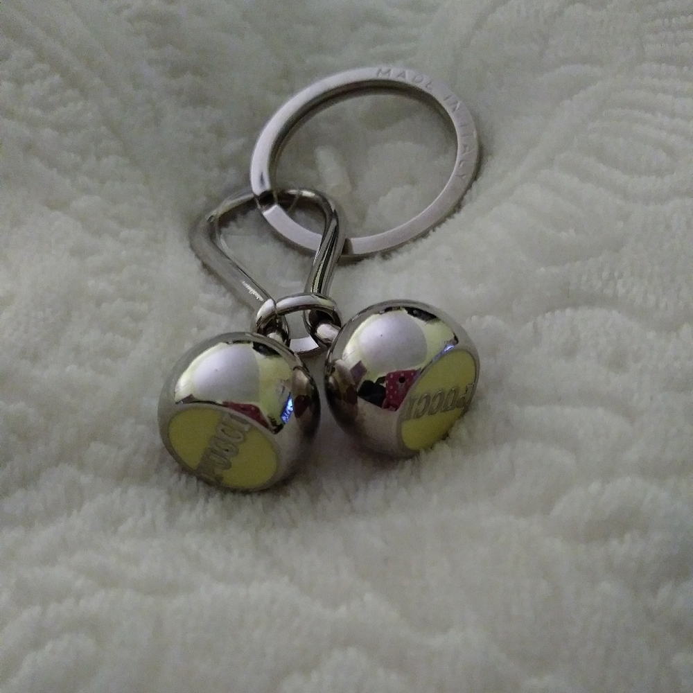 NWOT Authentic Emilo Pucci Silver Key Chain